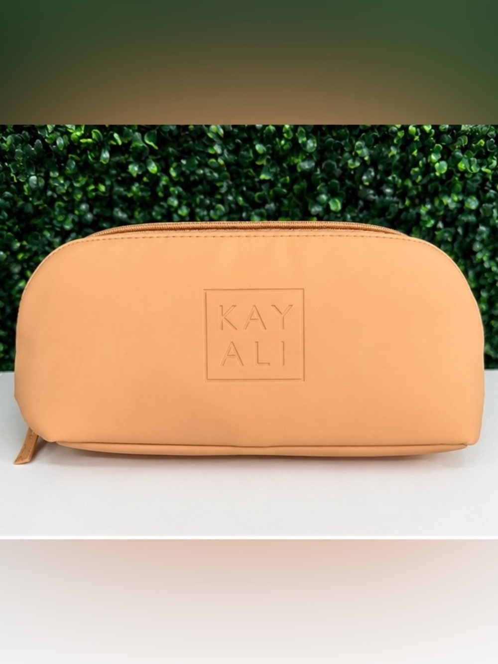 KAYALI Freedom Pouch Cosmetic Makeup Travel Bag Nude Beige
